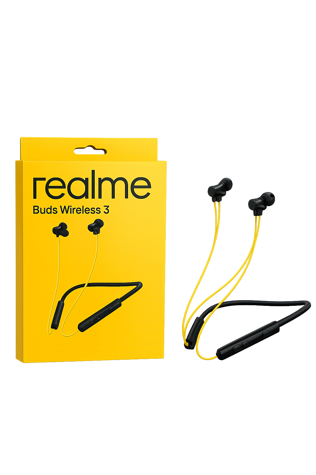 realme Buds Wireless 3 Neckband Bluetooth Earphone — 13.6mm Bass Driver, ANC, 40Hr Battery (China OG)