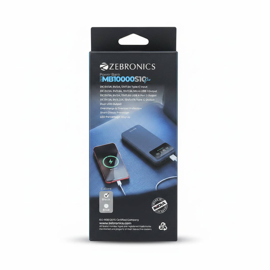 Zebronics ZEB-MB10000S10 Pro 10000mAh Power Bank