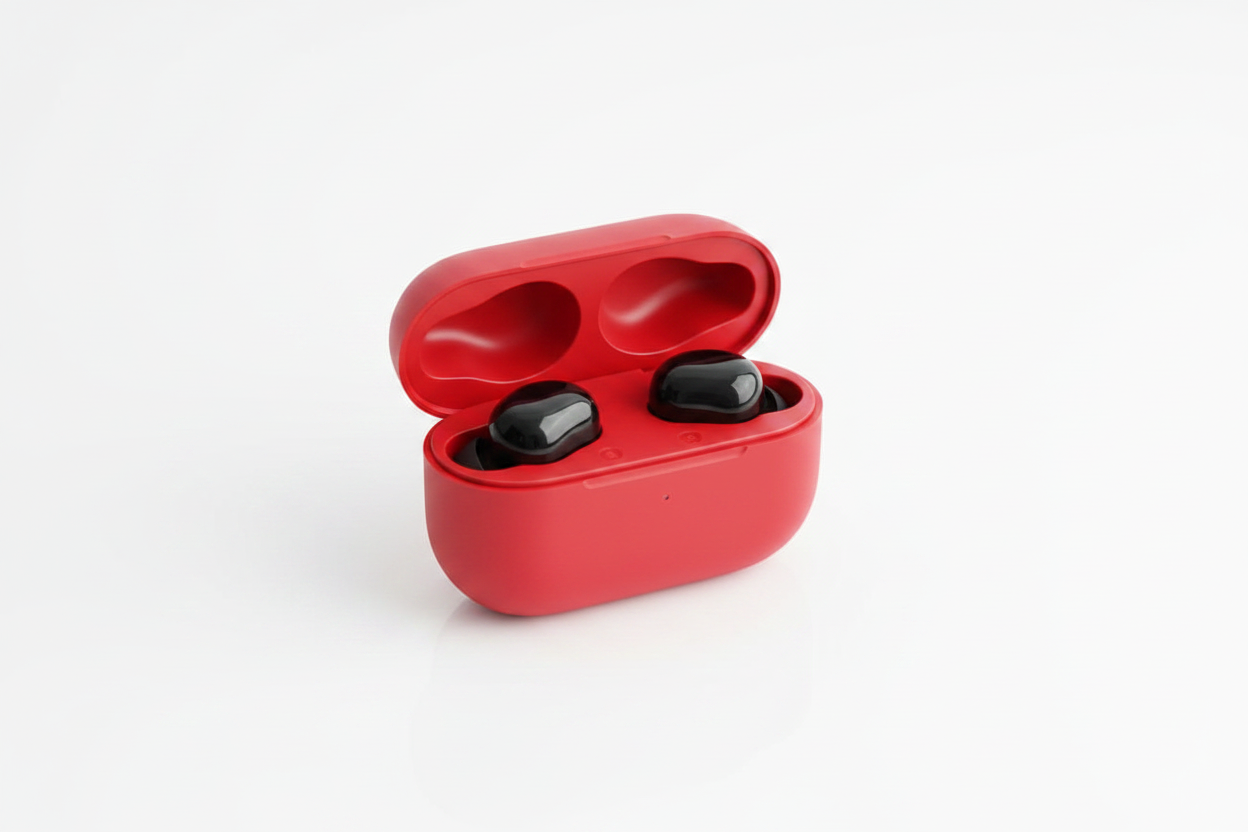 Earbuds in case open