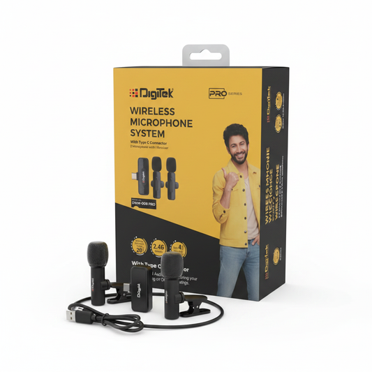 Digitek DWM-008 PRO Wireless Microphone System – white background