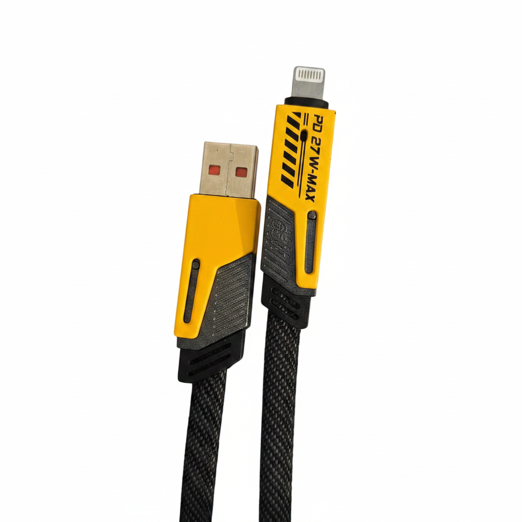 4in1 fast charging cable connectors USB-A Lightning PD 27W-MAX