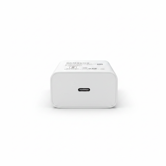 Samsung 25W charger bottom showing USB-C port
