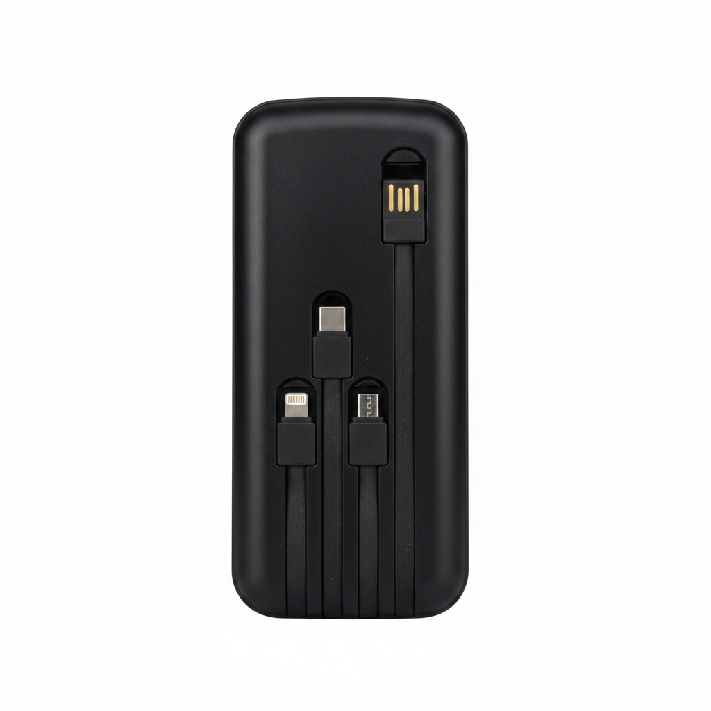 Zebronics EnergiPod 10R2 back view with built-in cables