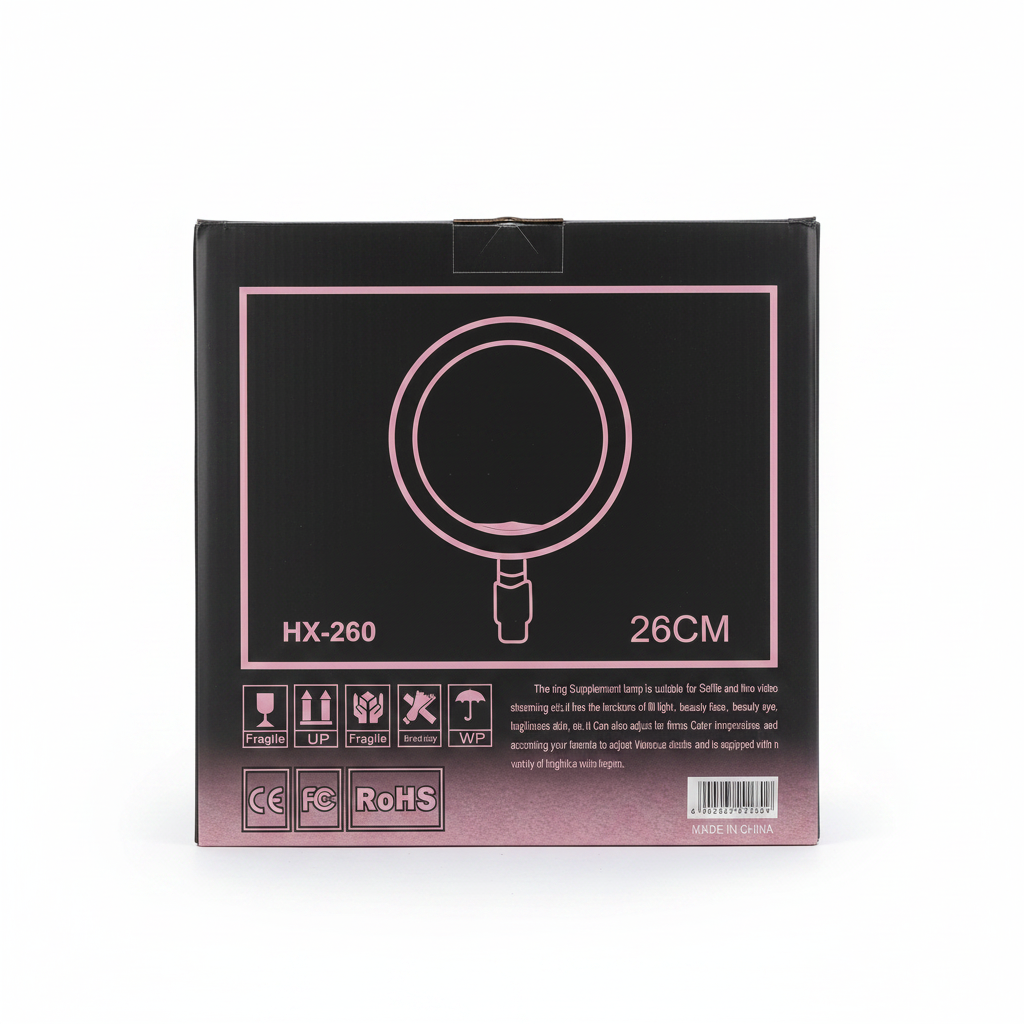 Ring Fill Light HX-260 box back with specifications