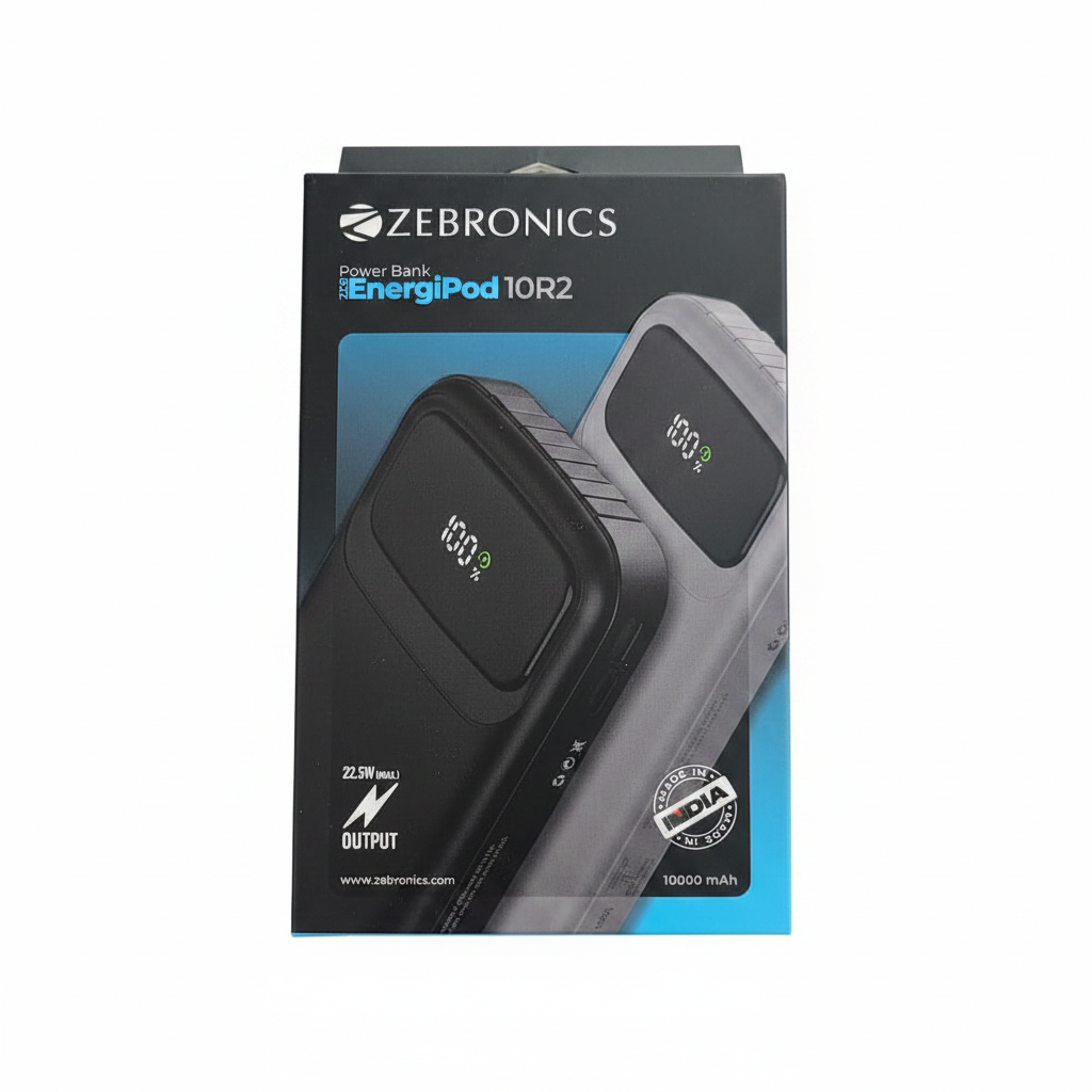 Zebronics EnergiPod 10R2 box front 22.5W 10000mAh