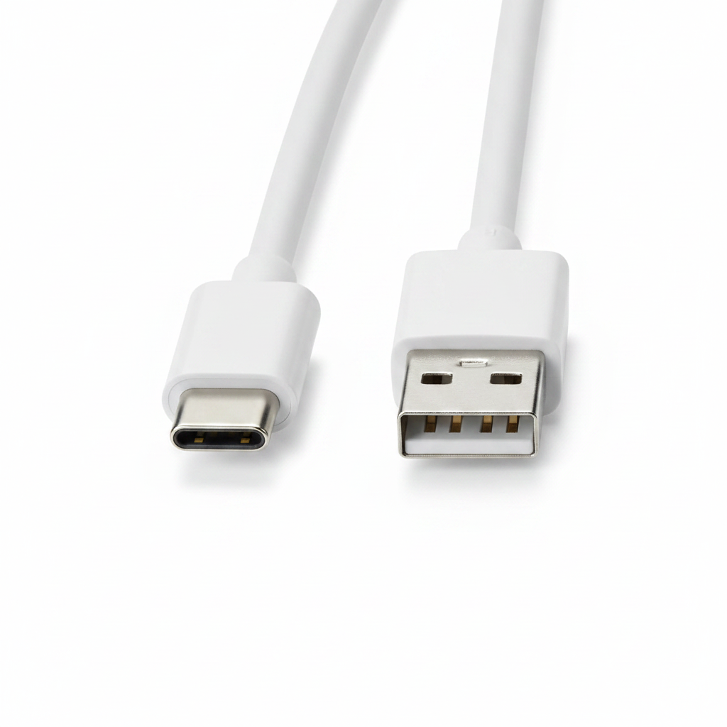 Realme SuperDart cable connector detail gold-plated USB-A and USB-C tips