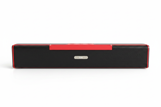 24 Energy Music 110 Boom Sound soundbar front view black red