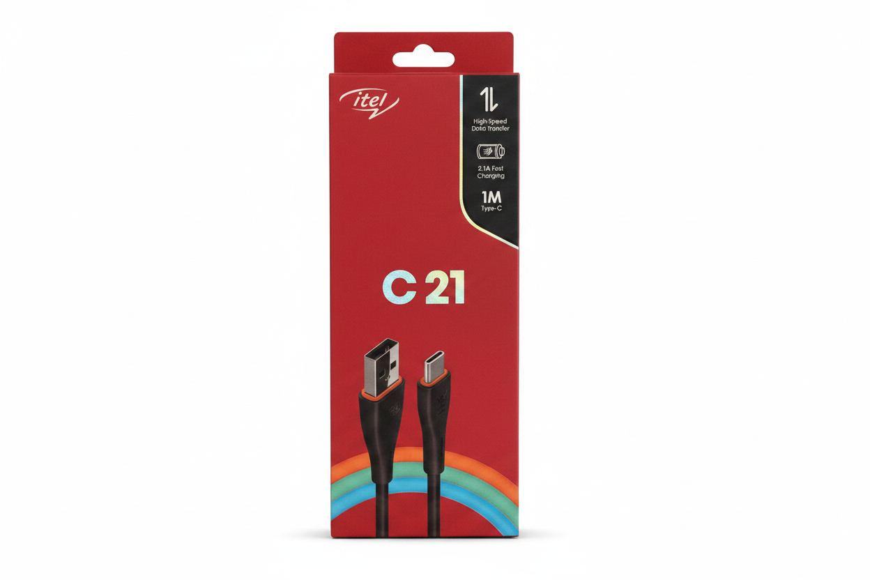 itel C21 Type-C Cable Box Front