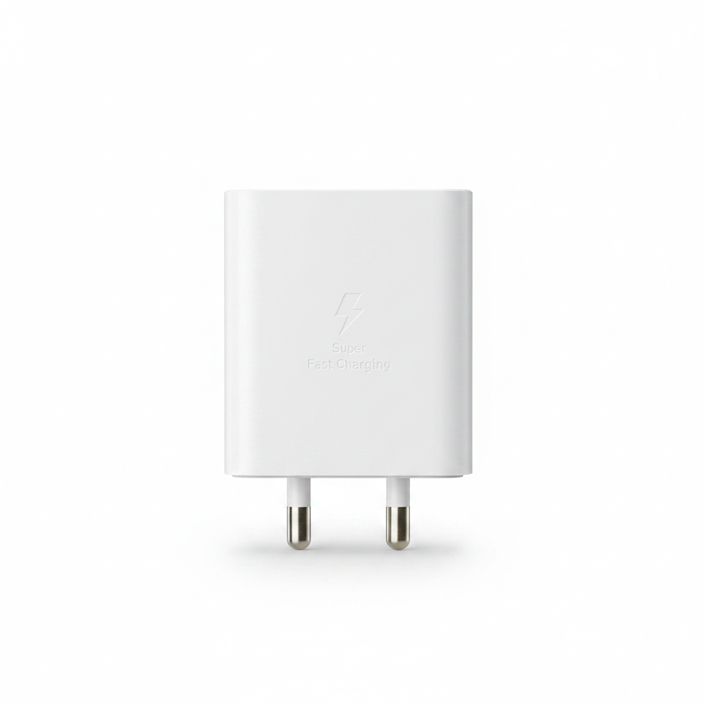 Samsung 25W Super Fast Charger EP-T2510 front view with Indian pins
