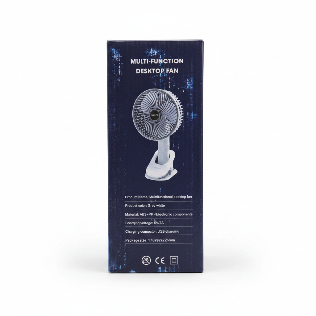 Super Multi-Function Desktop Fan box front